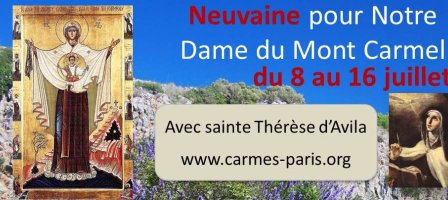 Prions pour Neuvaine Notre Dame du Mont-Carmel (8-16 juillet)