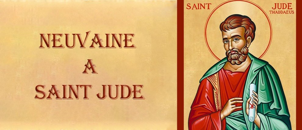 Prions pour demander l'intercession de Saint Jude Thaddée.