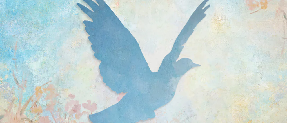 Pèlerinage avec des figures de paix