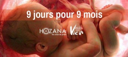 Prions pour toute Vie naissante avec 9 jours pour 9 mois
