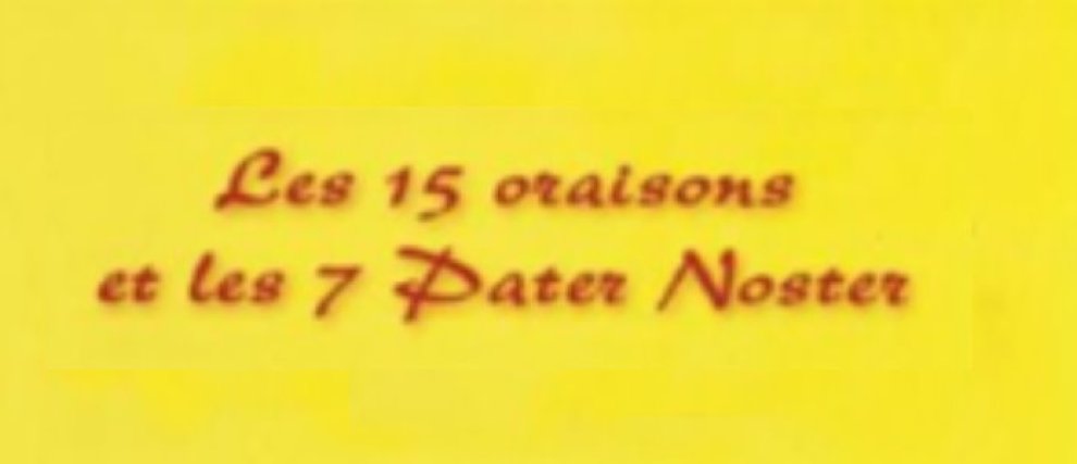 Les Sept Pater Et Ave De Sainte Brigitte