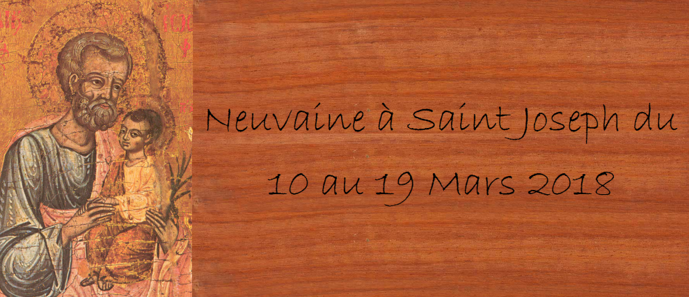 Neuvaine à Saint Joseph du 10 au 19 Mars 2018