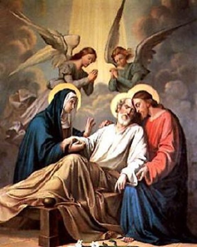 Saint Joseph, qui avez expiré entre les bras de Jésus, priez pour nous